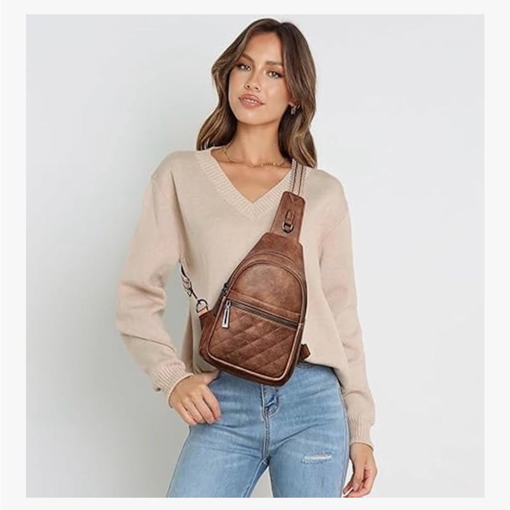 Brown Leather Sling Bag - Picture 2 of 4